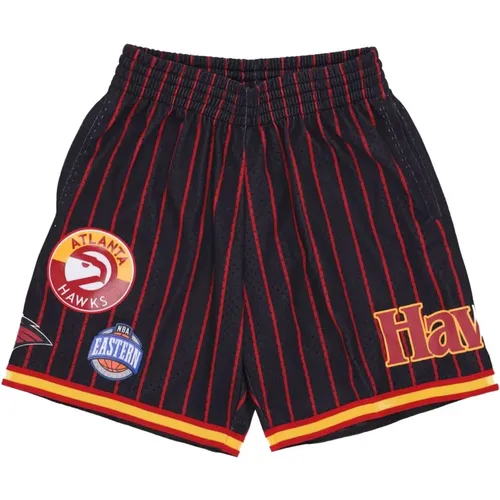 Atlanta Hawks Basketball Shorts /Red , male, Sizes: S, XL, L - Mitchell & Ness - Modalova