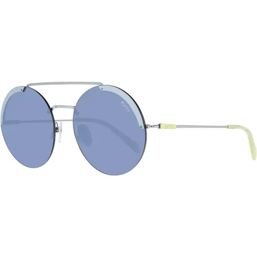 Graue Runde Sonnenbrille für Frauen - EMILIO PUCCI - Modalova