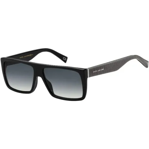 Ikonoische schwarze Sonnenbrille mit dunkelgrauen Gläsern - Marc Jacobs - Modalova