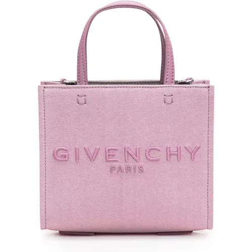 Mini G-Tote Einkaufstasche,Rosa Schultertasche für Frauen - Givenchy - Modalova