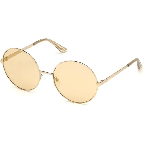 Golden Mirrored Sunglasses , female, Sizes: 59 MM - Guess - Modalova