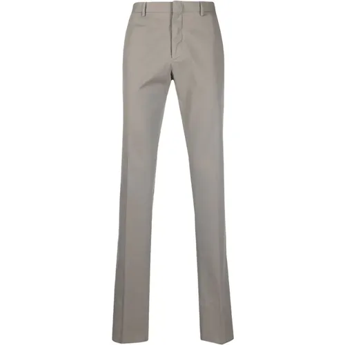 Cotton slim tailored pants , male, Sizes: 3XL - Ermenegildo Zegna - Modalova