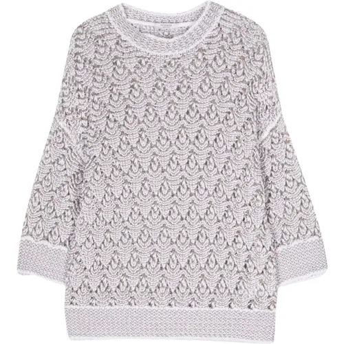 Grey Sweaters for Women , female, Sizes: L, XL - PESERICO - Modalova