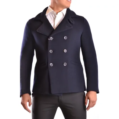 Men`s Clothing Jackets Coats Navy Aw16 , male, Sizes: L - Armani - Modalova