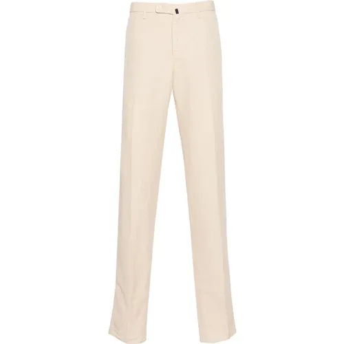 Linen Cotton Trousers with Pockets , male, Sizes: M, XL, 2XL, L - Incotex - Modalova