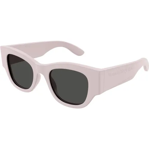 Am0420S Sunglasses,Black/Grey Shaded Sunglasses - alexander mcqueen - Modalova