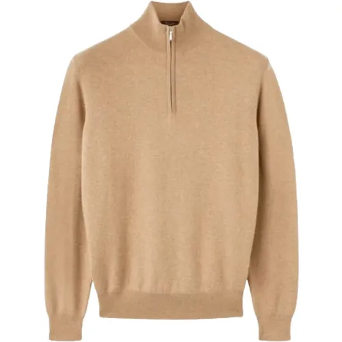 Brauner Half-Zip Pullover - Loro Piana - Modalova