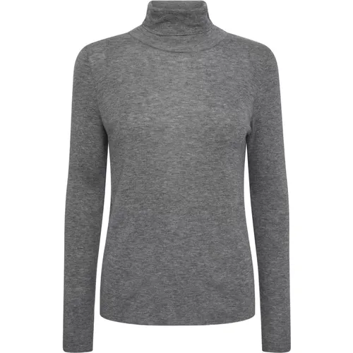 Rollneck Knit Sweater Sharkskin , female, Sizes: XL, M, L, XS, S - MOS MOSH - Modalova