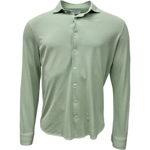 Pique Shirt in Sage , male, Sizes: 2XL, 3XL, XL, L - Gran Sasso - Modalova