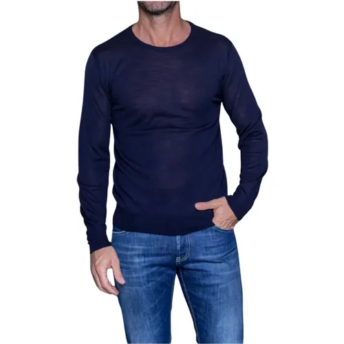 Mens Merino Wool Crewneck Sweater , male, Sizes: M - Irish Crone - Modalova
