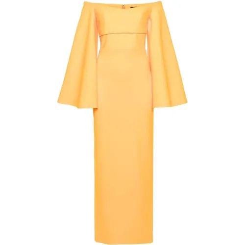 Off-Shoulder Column Dress , female, Sizes: S, XS - Solace London - Modalova