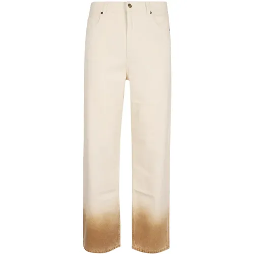 White Dip-Dye Denim Jeans , male, Sizes: W29 - Alanui - Modalova