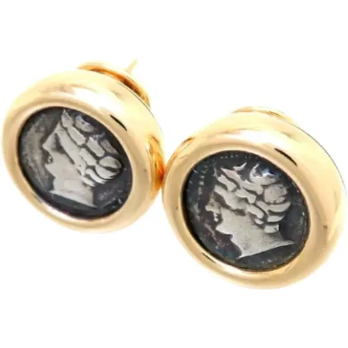 Pre-owned Gold earrings , unisex, Sizes: ONE SIZE - Bvlgari Vintage - Modalova