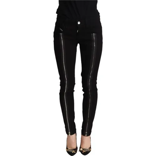 Schwarze Slim Fit Jeans mit Niedriger Taille - Dolce & Gabbana - Modalova