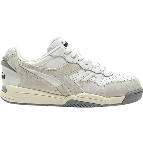 Retro Tennis Inspirierter Sportlicher Sneaker , Herren, Größe: 42 EU - Diadora - Modalova