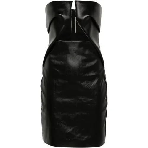 Strapless Mini Dress Geometric Cut , female, Sizes: S - Rick Owens - Modalova