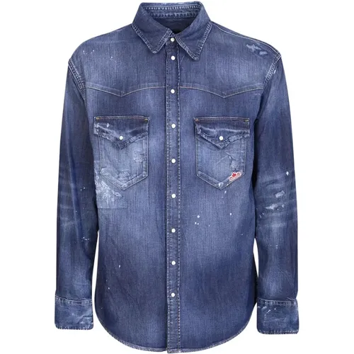 Denim Shirt , male, Sizes: M, XL, L, S - Dsquared2 - Modalova