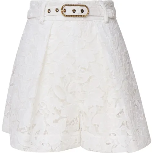 Lace Shorts with Belt , female, Sizes: S, XS - Zimmermann - Modalova