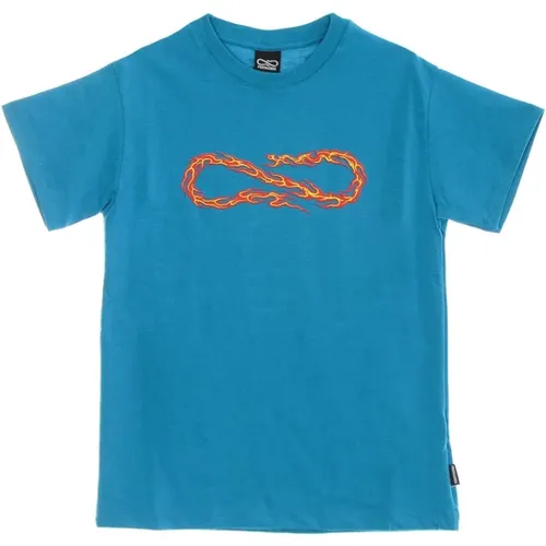 Flame Logo Tee Turquoise T-Shirt , Herren, Größe: L - Propaganda - Modalova