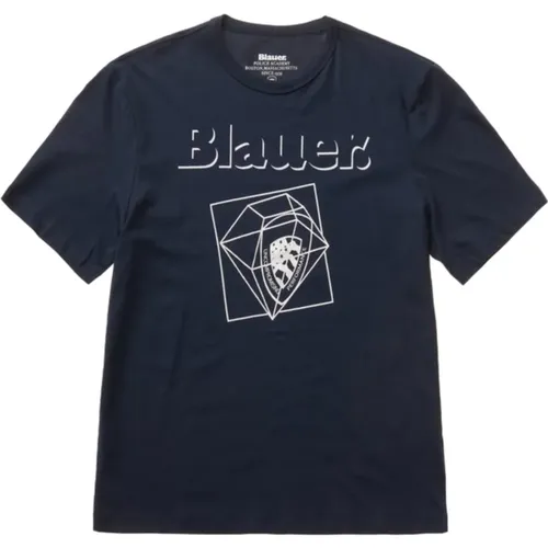 T-Shirts , male, Sizes: S, L, XL - Blauer - Modalova