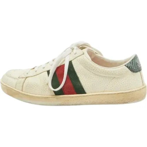 Pre-owned Leather sneakers , male, Sizes: 7 1/2 UK - Gucci Vintage - Modalova