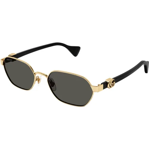 Gold Sunglasses with Original Accessories , female, Sizes: 56 MM - Gucci - Modalova
