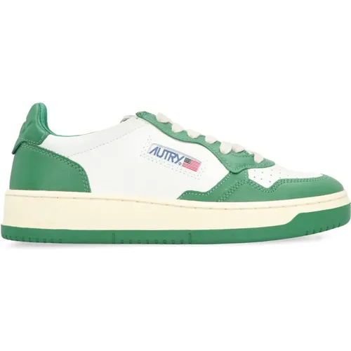 Kontrastierende Leder Low-Top Sneakers - Autry - Modalova