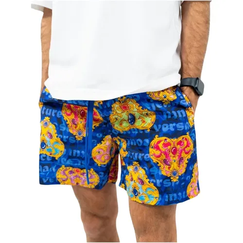 Herz Couture Badehose Blau , Herren, Größe: S - Versace Jeans Couture - Modalova