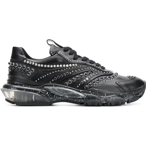 Studded Leather Sneakers , female, Sizes: 7 UK - Valentino Garavani - Modalova