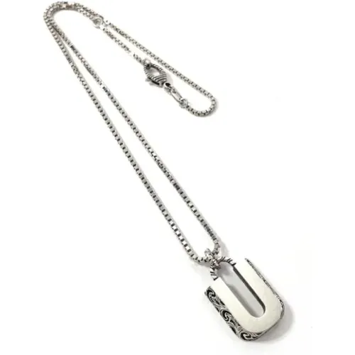 Pre-owned Silver necklaces , female, Sizes: ONE SIZE - Gucci Vintage - Modalova