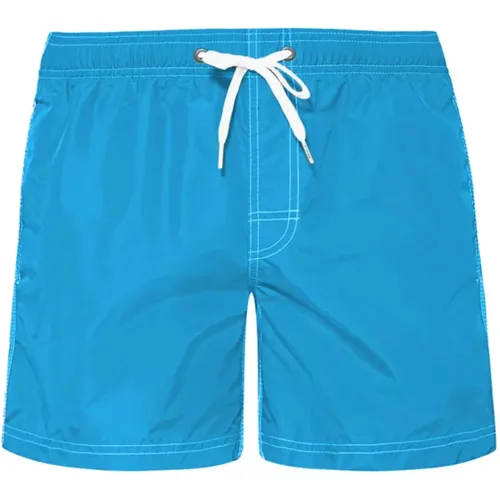 Brilliant Colored Shorts with Thermowelded Zip Pocket , male, Sizes: S, M, XL, L - Sundek - Modalova