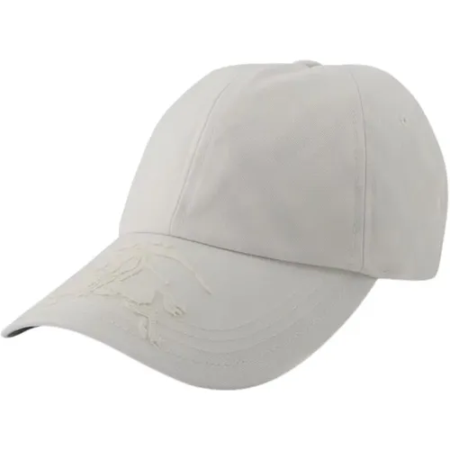 Weiße Applique Cap - Synthetisches Material , unisex, Größe: L - Burberry - Modalova