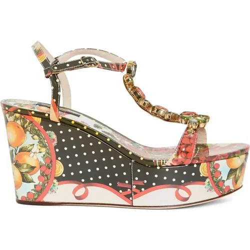 Women's Shoes Sandals Black Ss22 , female, Sizes: 4 1/2 UK, 3 1/2 UK - Dolce & Gabbana - Modalova