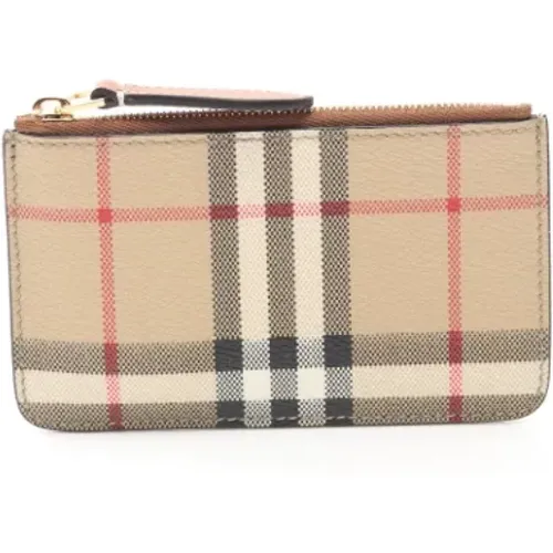 Pre-owned Coated canvas wallets , female, Sizes: ONE SIZE - Burberry Vintage - Modalova