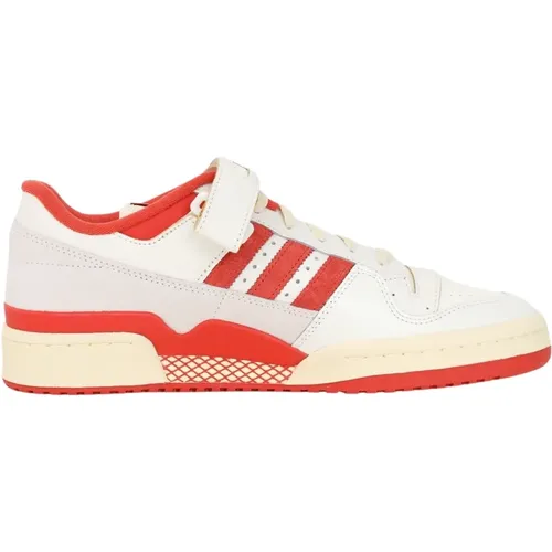 Weiße und Orangefarbene Forum 84 Low Sneakers , Herren, Größe: 43 1/3 EU - adidas Originals - Modalova
