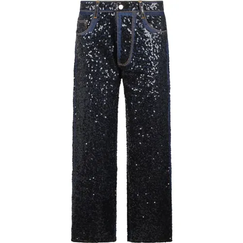 Weite Jeans mit Pailletten - P.A.R.O.S.H. - Modalova