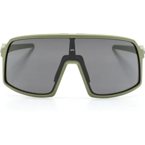 Grey Shield Sunglasses Blue Tinted Lenses , unisex, Sizes: ONE SIZE - Oakley - Modalova