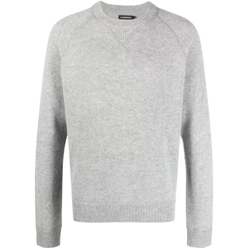 Cashmere Wool Sweater in Grey , male, Sizes: S, XL - J.LINDEBERG - Modalova