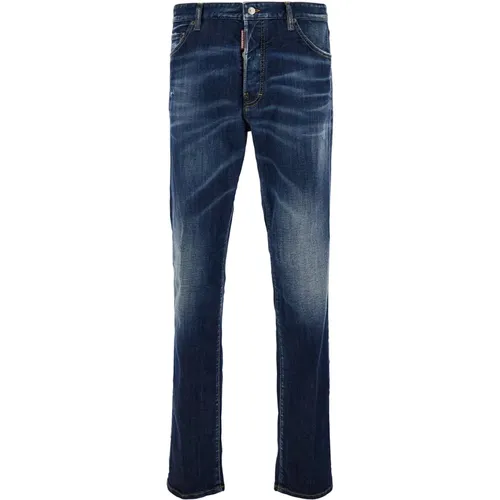Blaue Stretch-Baumwoll-Denim-Jeans,Blaue Skinny Cool Guy Jeans - Dsquared2 - Modalova
