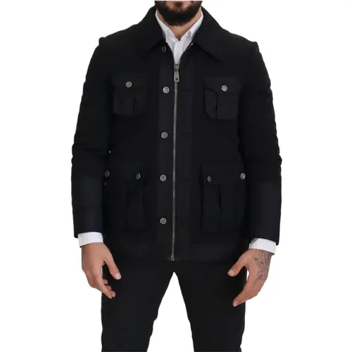 Elegant Wool Blend Jacket , male, Sizes: XL - Dolce & Gabbana - Modalova