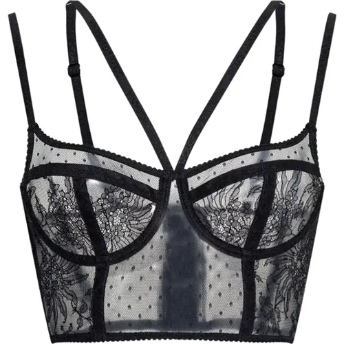 Lace corset , female, Sizes: S - Dolce & Gabbana - Modalova