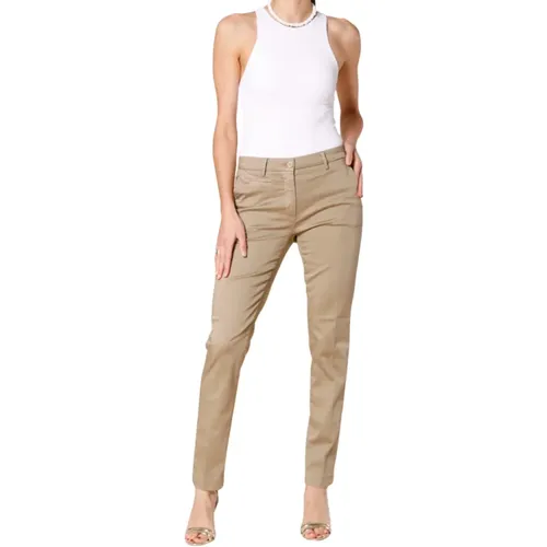 Slim Damen Chino Hose in Stretch Satin , Damen, Größe: S - Mason's - Modalova