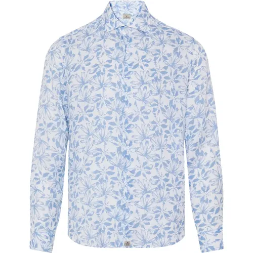 Floral linen shirt , male, Sizes: XL, L - Sonrisa - Modalova