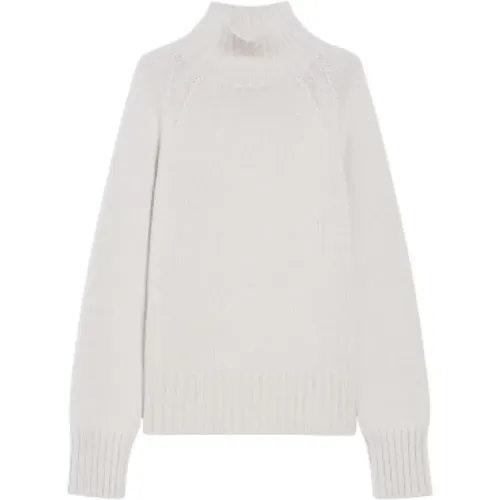 Ecru Rollkragen Wolle Kaschmir Pullover , Damen, Größe: M - Max Mara - Modalova