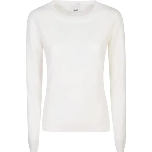 Weiße Pullover Kollektion , Damen, Größe: S - allude - Modalova