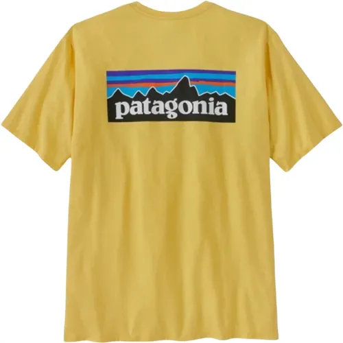 Umweltfreundliches Logo-T-Shirt , Herren, Größe: L - Patagonia - Modalova