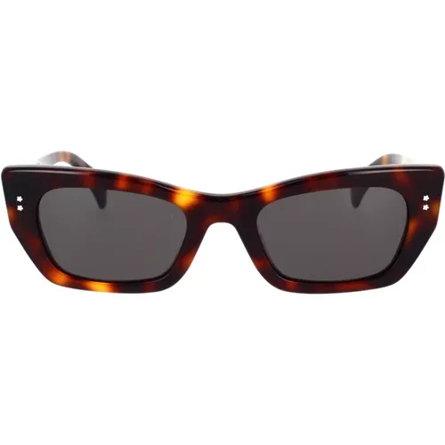 Cat-Eye Sunglasses with Havana Frame and Grey Lenses , unisex, Sizes: 51 MM - Kenzo - Modalova