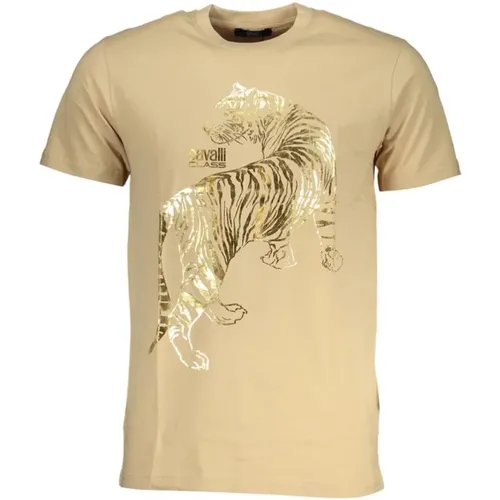 Print Logo T-Shirt , male, Sizes: XL, L, M, 2XL - Cavalli Class - Modalova