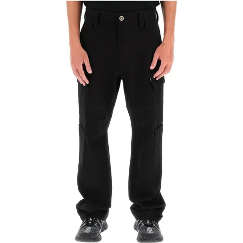 Modern Straight Denim Trousers , male, Sizes: L, M - Versace - Modalova