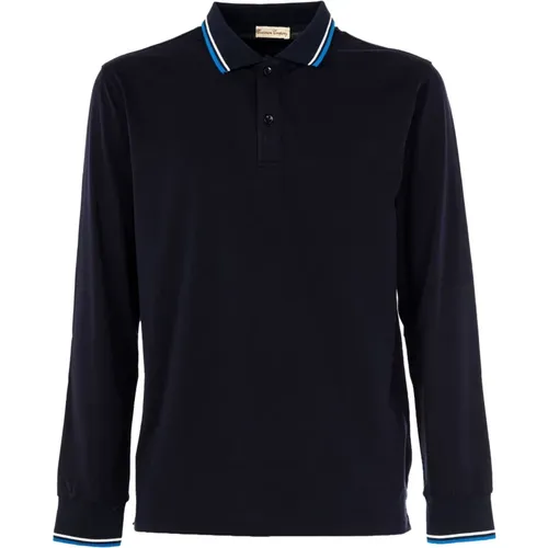 Blau Langarm Polo Shirt - CASHMERE COMPANY - Modalova